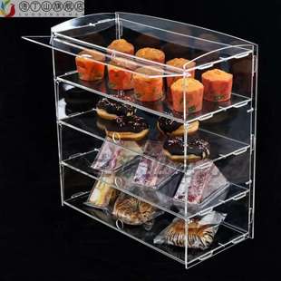 亚克力透明杯子蛋糕展示盒面包陈列盒食品摆放架多层可定制.