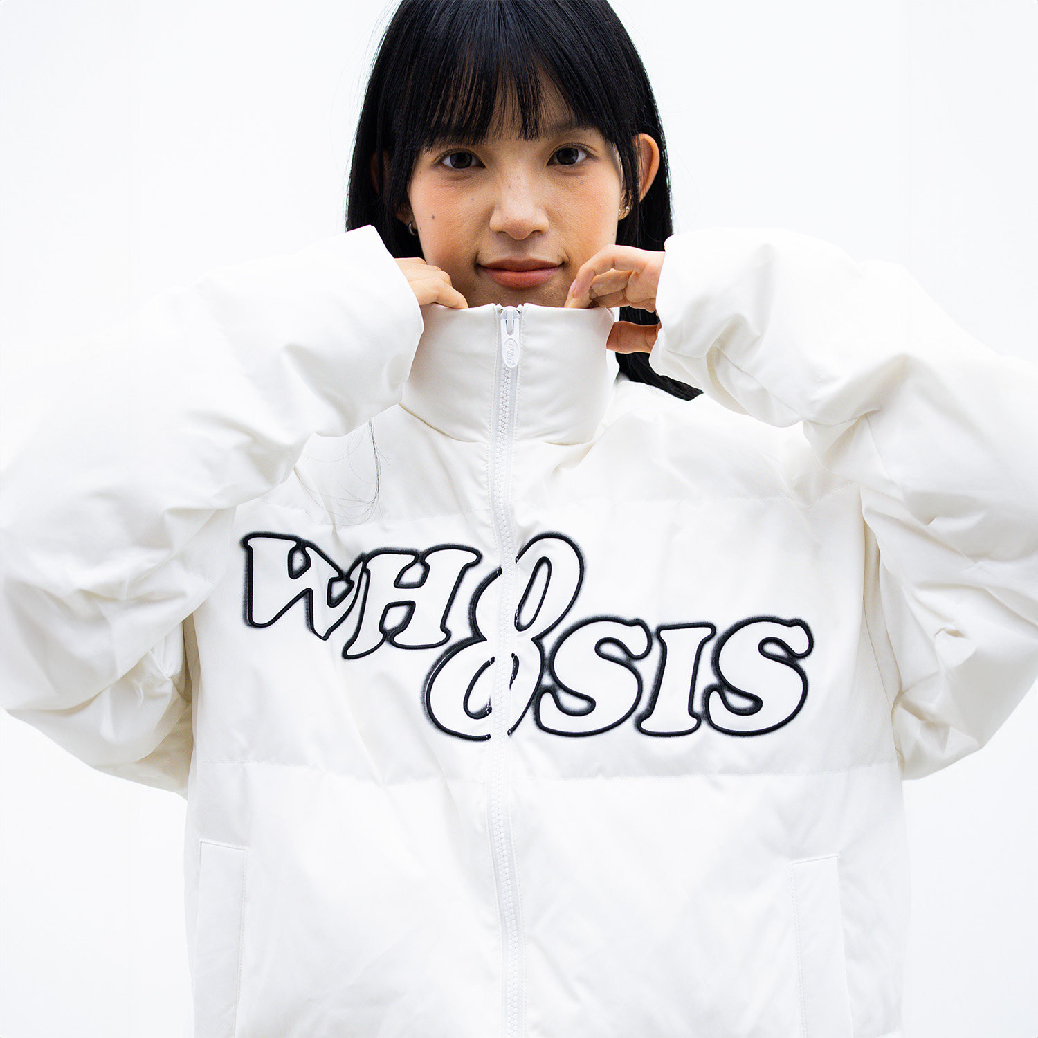 WHOOSIS（不知其名）8字logo幻影基础羽绒服外套男女款冬季保暖潮图片
