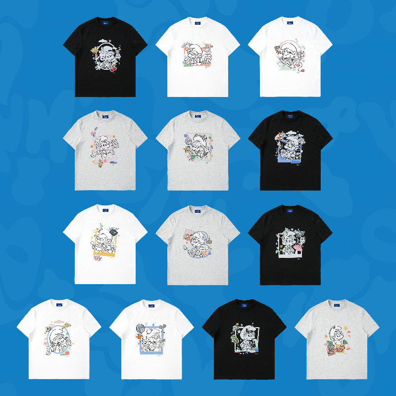 【SEVENTEEN｜The Smurfs官方联名】WHOOSIS 印花短袖T恤男女同款图片