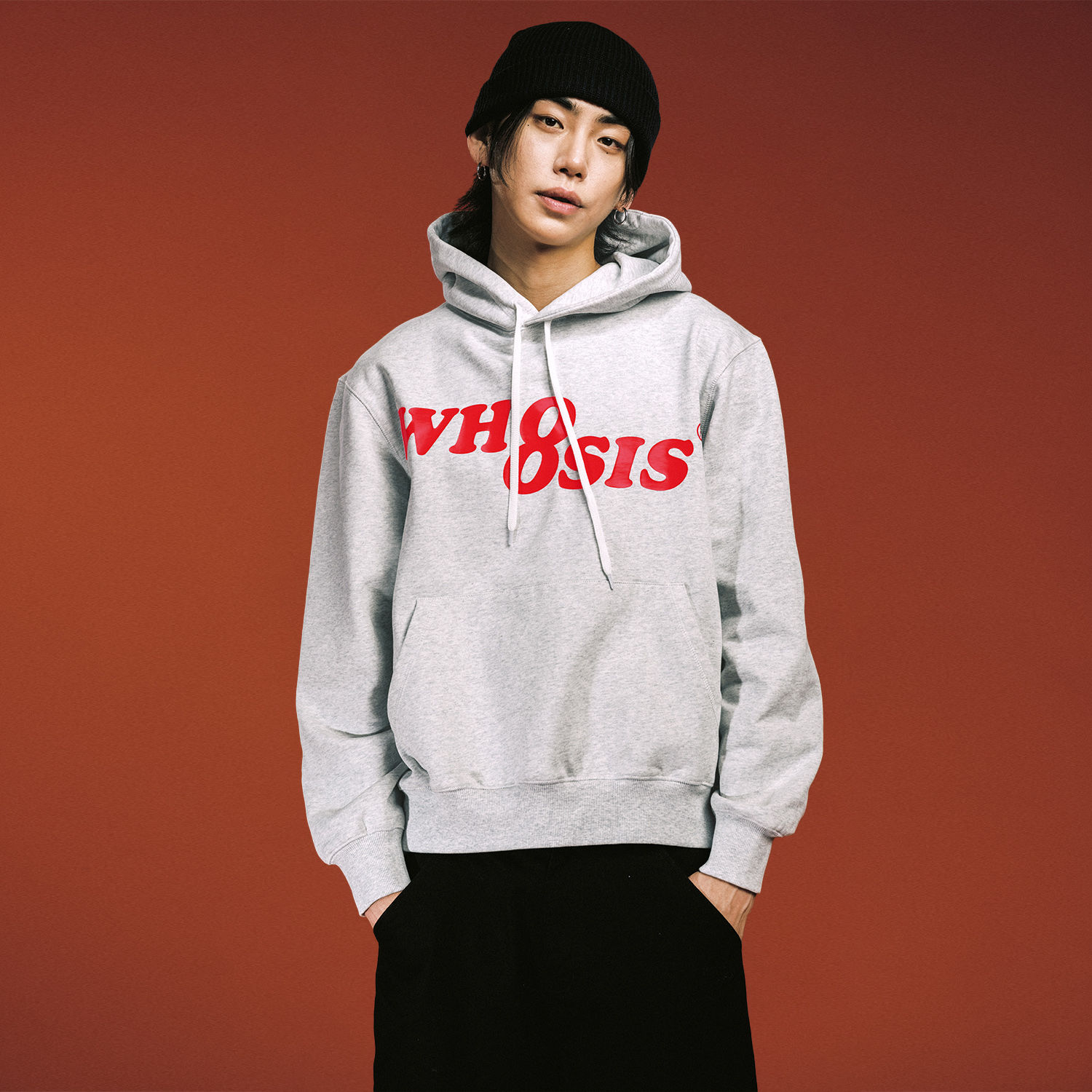WHOOSIS（不知其名）幻影logo帽衫连帽卫衣秋简约松弛感男女情侣