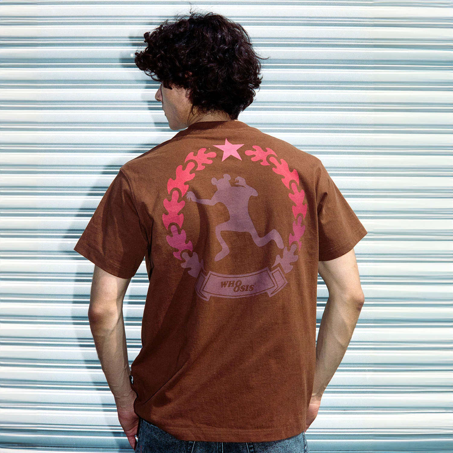 WHOOSIS(不知其名)影子徽章口袋短袖T恤夏季宽松休闲百搭男女