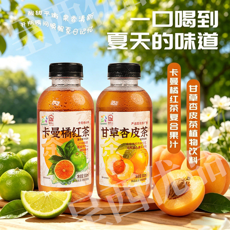 依华元甘草杏皮茶卡曼橘红茶饮料果味茶饮料清爽火锅烧烤饮料甘肃