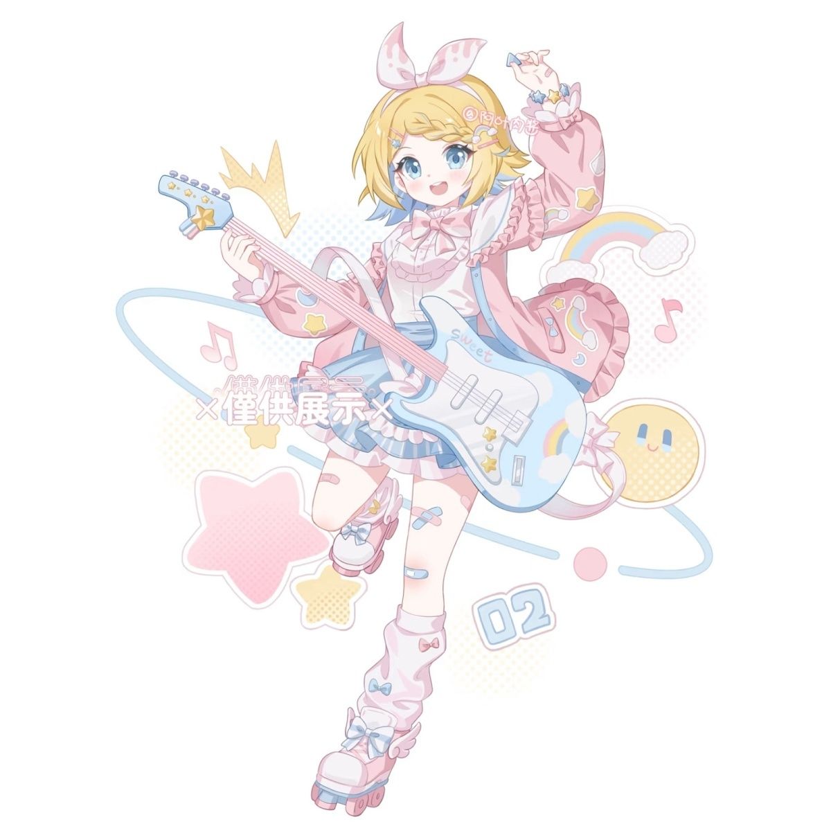 初音未来镜音铃立牌摆件