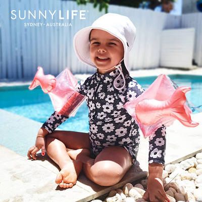 sunnylife游泳臂圈儿童游泳圈浮袖漂宝宝手臂圈浮圈游泳装备水袖