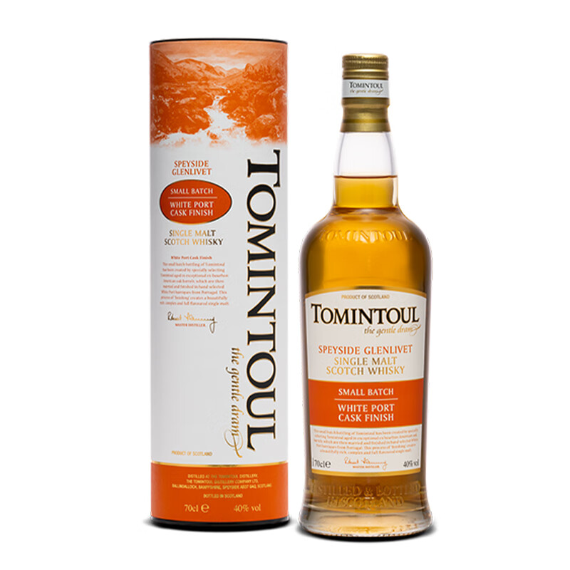 【原瓶进口】苏格兰单一麦芽威士忌 托明多白波特桶威士忌700ml