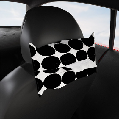 速发芬纸圆点设计车载纸巾盒抽兰盒汽车车用挂纸抽式盒小号 1