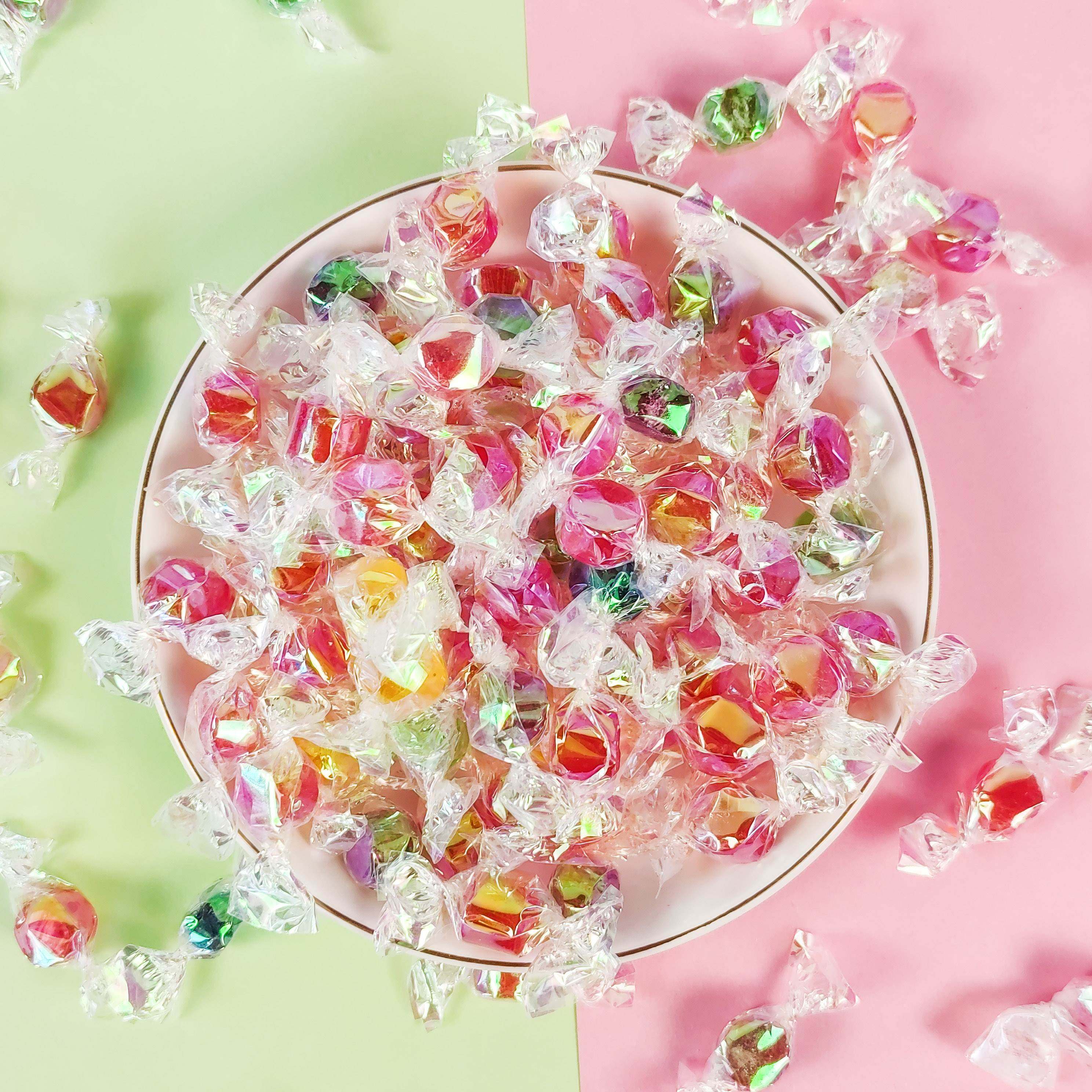 网红炫彩千纸鹤糖果水果糖酒店迎宾招待送礼散装水果糖果婚庆喜糖