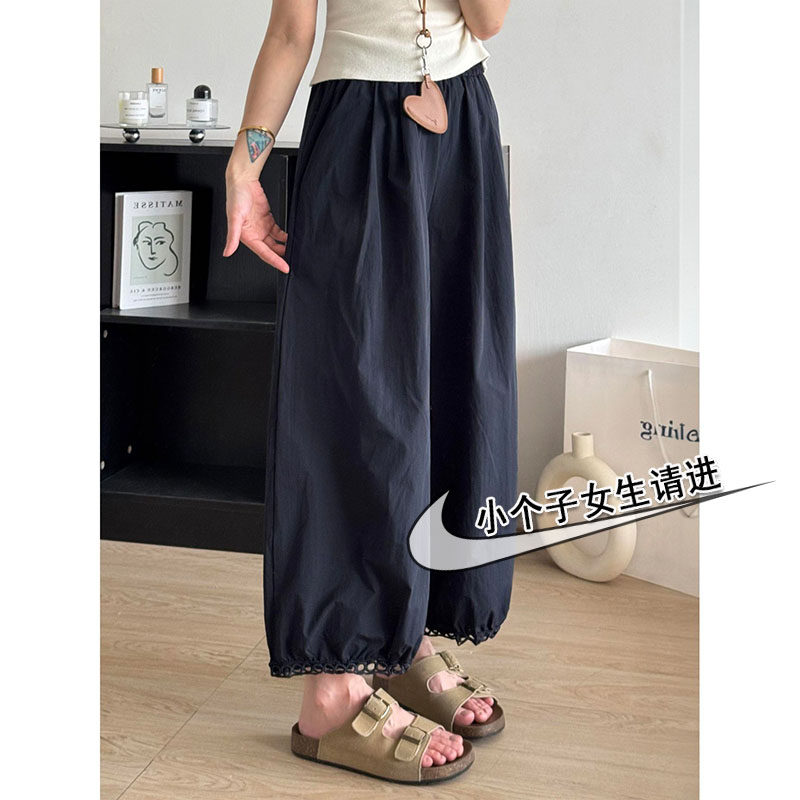 150小个子穿搭七分工装哈伦裤女夏季百搭日系松紧腰休闲阔腿裤xxs,女装/女士精品,休闲裤,淘宝优惠券,粉丝福利购,淘宝优惠卷
