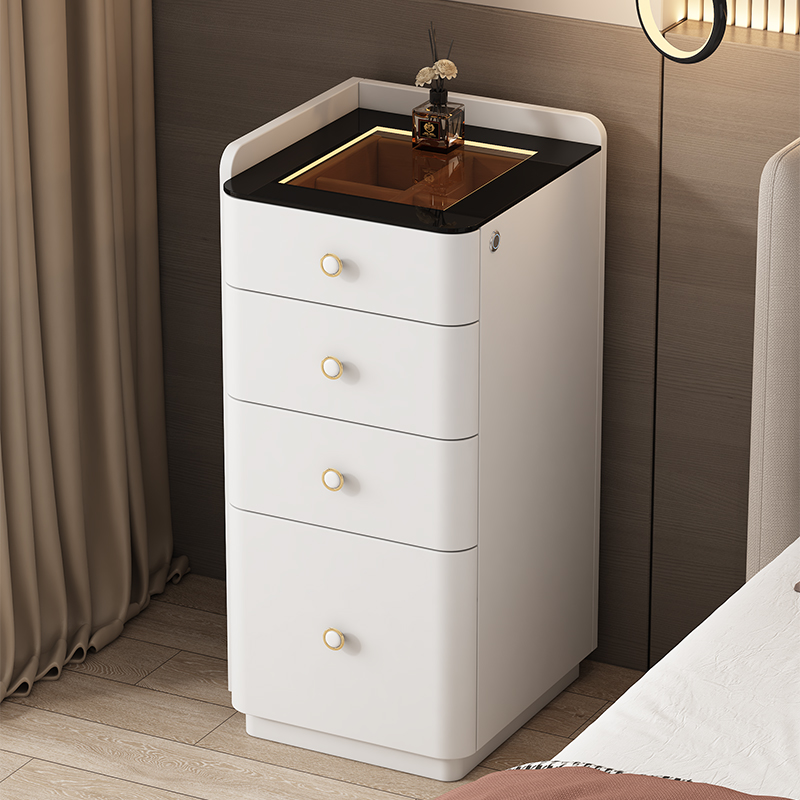 床头柜实木床头柜轻奢超窄智能