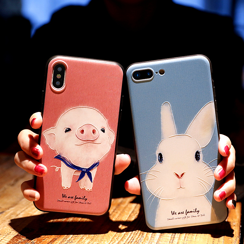 ÈíÓ²¿ÇÆó¶ìÖíÑò Æ»¹ûxÊÖ»ú¿Çiphone7plus/8/6s/5seÍøºìÔ´´Ì×Å®¿îÇéÂÂins¶¶Òôͬ¿î·ÀˤÍâ¿ÇÇåÐÂÏÄÈÕ´óÆø¿É°®