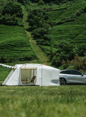 LUINGBOX小米su7 小米yu7车尾帐篷天幕一体户外野餐充气隧道帐篷