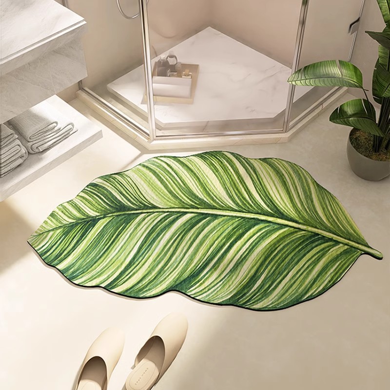 风绿植硅藻泥地垫卫生间浴室吸水防滑速干脚垫入户易打理门店