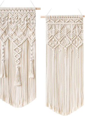 新款 北欧风编织挂毯div 手工艺棉绳装饰挂饰简约民宿壁毯爆款货