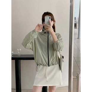 防晒衫 凉感防晒衣女2025新款 小个子遮阳短款 百搭宽松透气薄款 夏季