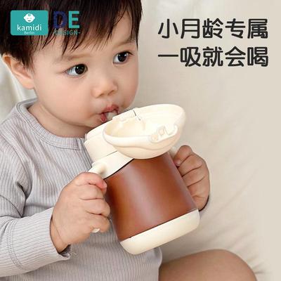 卡蜜迪◆316不锈钢带吸管学饮宝宝婴儿童保温水杯壶奶瓶防摔家