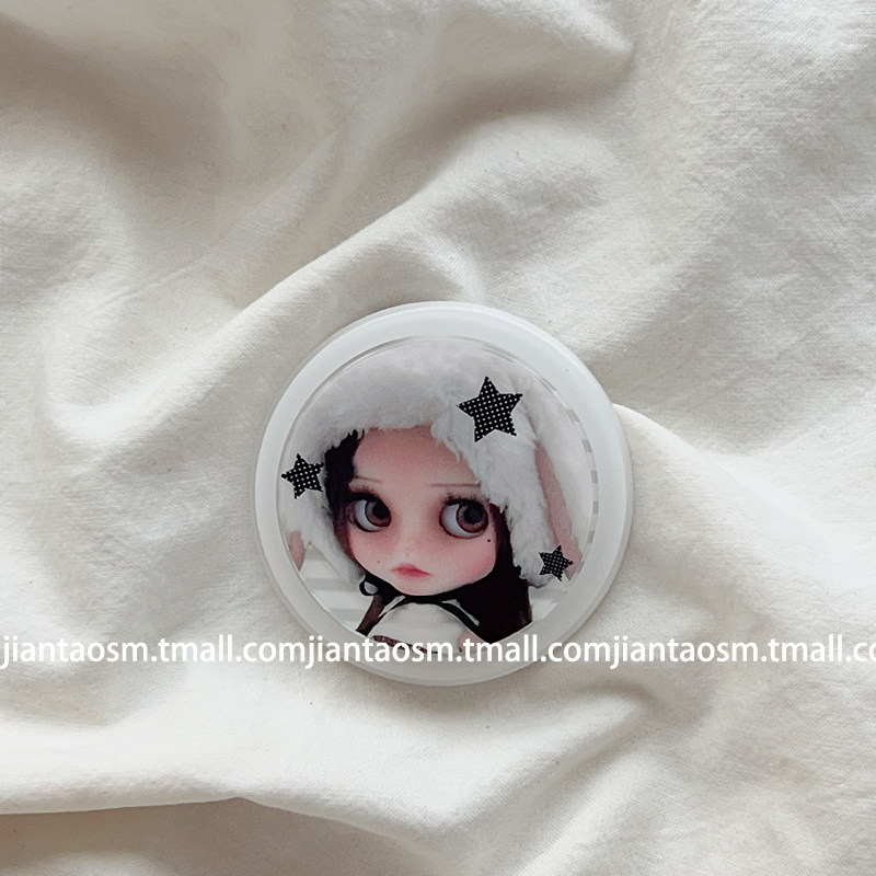 ins风芭比娃娃磁吸适用Magsafe苹果华为小米手机壳冰箱贴懒