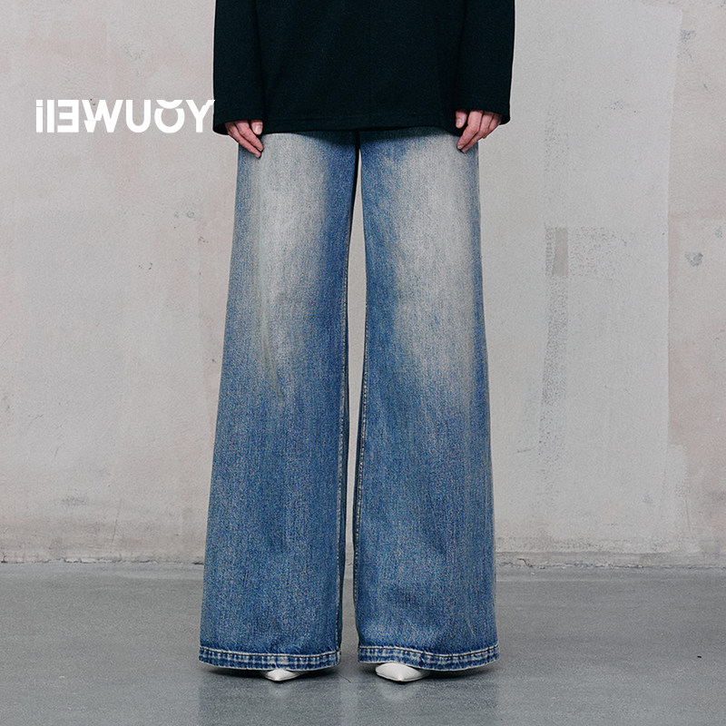 YOUWEI有尾2024冬季中古宽松直筒牛仔长裤女阔腿裤Y5124403,女装/女士精品,牛仔裤,淘宝优惠券,粉丝福利购,淘宝优惠卷
