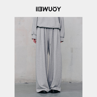 长裤 女直筒裤 Y5424407 宽松工字褶卫裤 YOUWEI有尾2024冬季