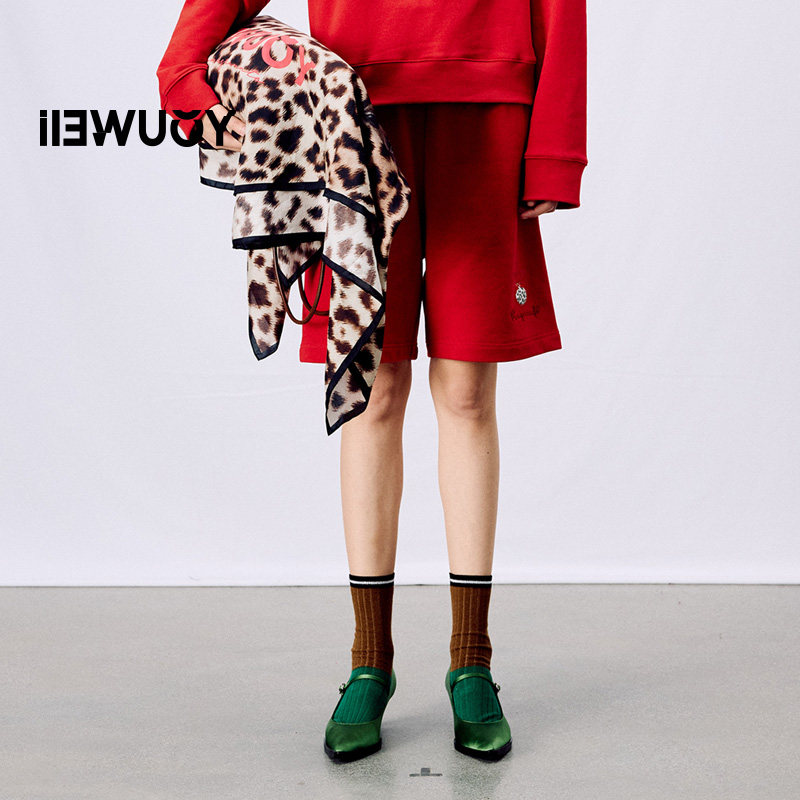 YOUWEI有尾2025春季新品主题肌理印花五分卫裤Y5325106,女装/女士精品,卫裤,淘宝优惠券,粉丝福利购,淘宝优惠卷