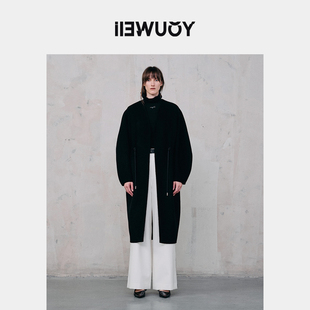 YOUWEI有尾2024冬季 运动净面抽绳双面呢大衣女冬外套Y3924406