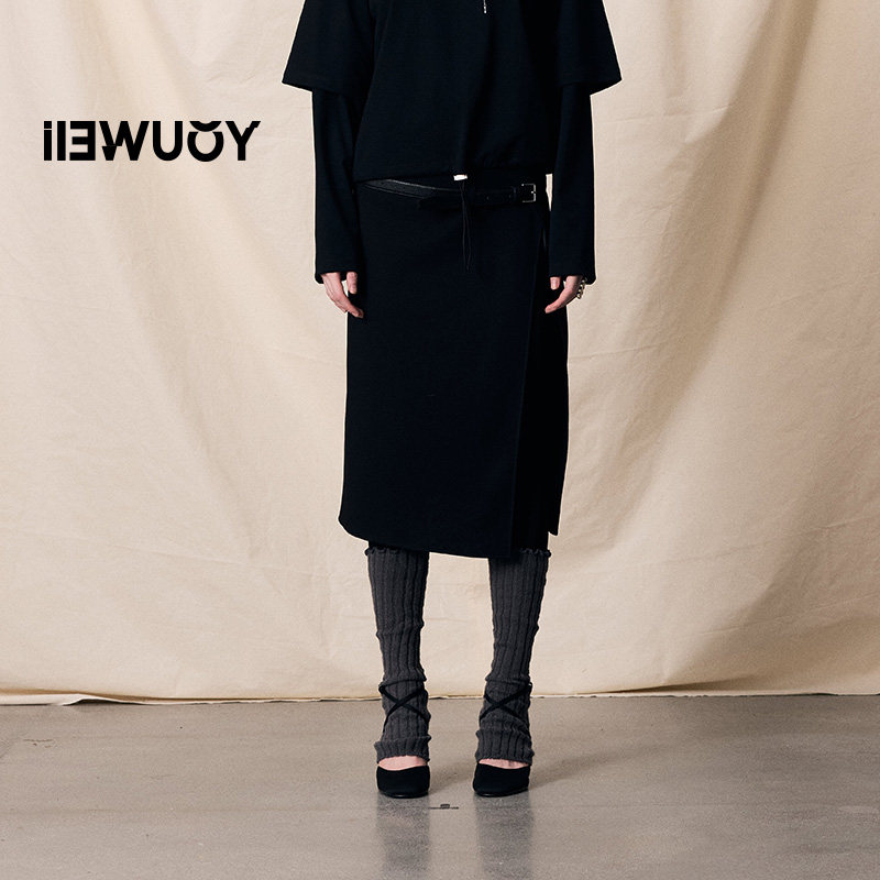 有尾两件式屁帘打底裤（含袜筒）