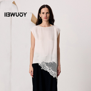 YOUWEI有尾2026春季新品波点提花蕾丝上衣Y2226101