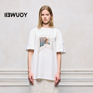 T恤Y1125203 照片纸主题短袖 YOUWEI有尾2025夏季 新品