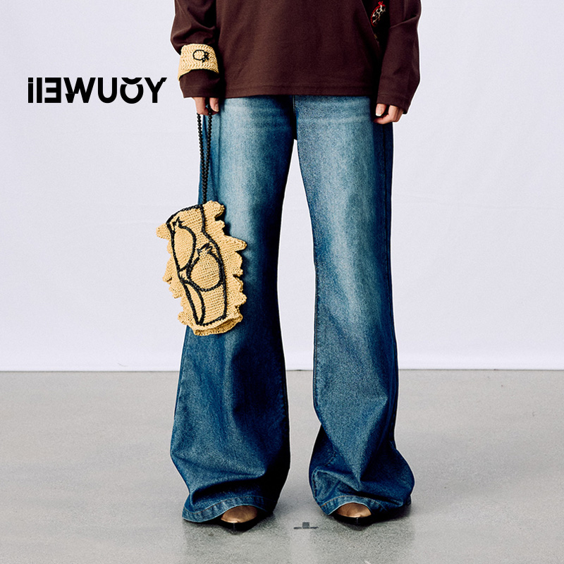 有尾女装定制休闲牛仔喇叭裤