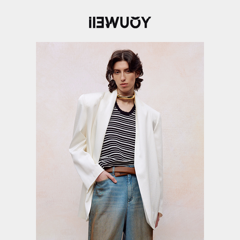 有尾女装真丝长袖西服女