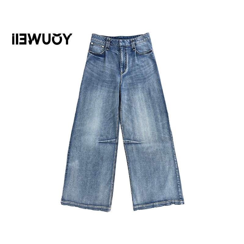 YOUWEI有尾2025秋季新品复古工艺阔腿裤（含腰带）Y5425338,女装/女士精品,牛仔裤,淘宝优惠券,粉丝福利购,淘宝优惠卷