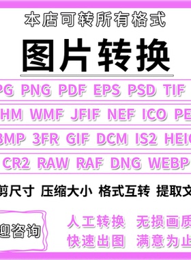 图片格式转换照片修改raw png psd bmp webp tiff heicf转pdf jpg
