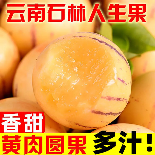 人参果新鲜云南石林人叁果圆果人生果娃娃果七彩黄肉水果9斤整箱
