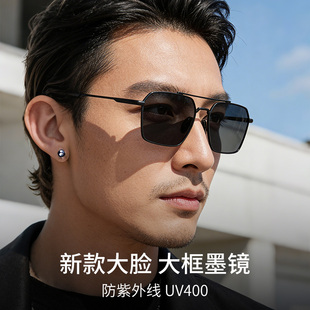 大框墨镜大脸男士高端防紫外线遮阳偏光防晒uv400开车驾驶太阳镜