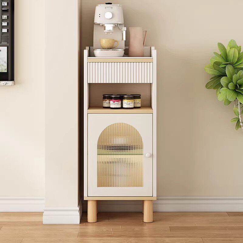 实木茶水柜客厅靠墙置物架小型储物餐边柜家用沙发侧边柜岩板茶桌