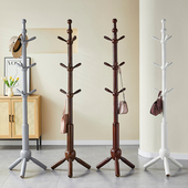 衣架落地卧室挂衣架房间衣服挂架家用挂包架木质挂衣杆实木衣帽架