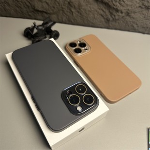 森迟适用苹果16手机壳新款 iphone15Promax镜头全包肤感磨砂壳13高级纯色情侣手机套12简约超薄保护套 2024女款