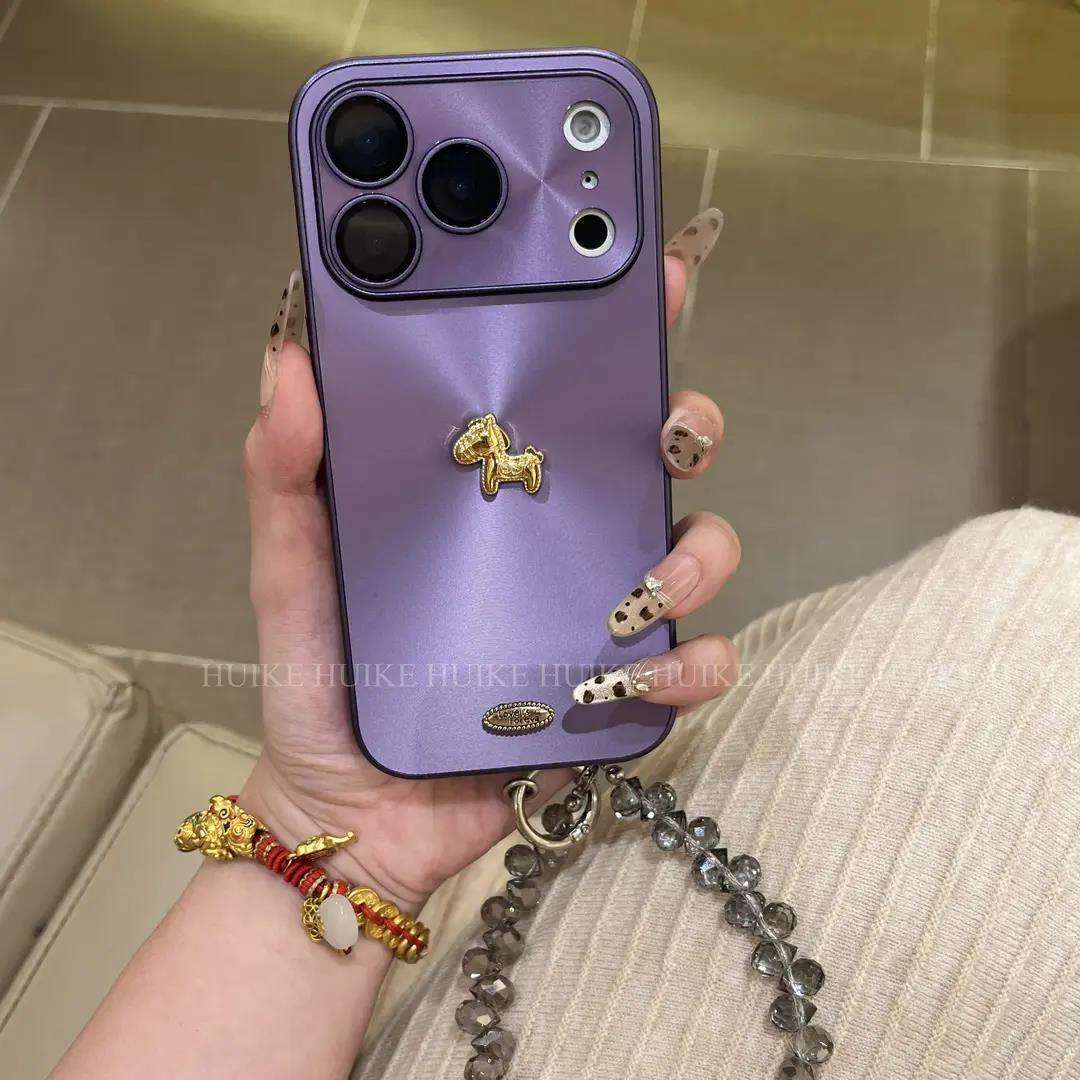 极光紫金色立体小马适用苹果17promax手机壳新年款高级感17Air镜头全包防摔保护套iphone16/15/14巨好看外壳,3C数码配件,手机保护套/壳,淘宝优惠券,粉丝福利购,淘宝优惠卷