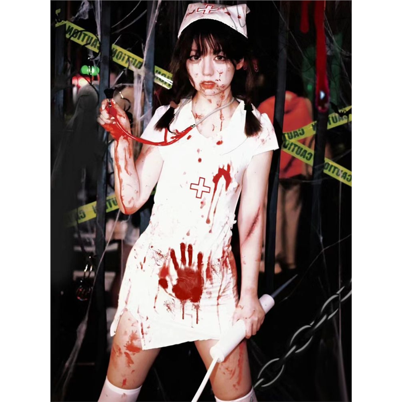 万圣节cosplay服女装服装成人服饰大人衣服装饰护士装扮恐怖套装
