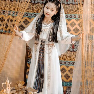 汉服中国风超仙女童女孩民族民族服装西域儿童公主夏季异域风情