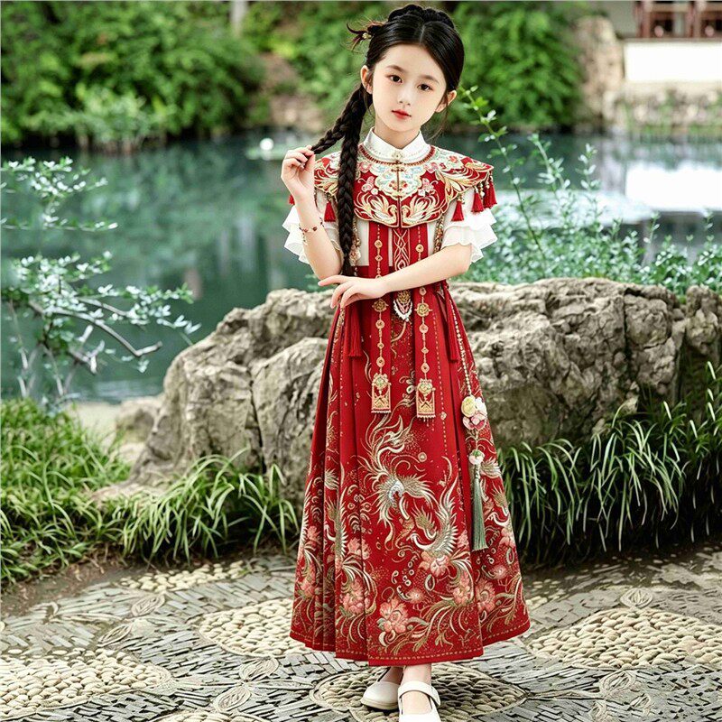 女童新款汉服2026中国风马面裙新中式国风舞台演出超仙爆款套装