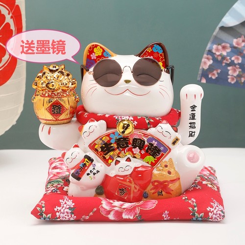 招财猫自动摇手家居摆件桌面摆设