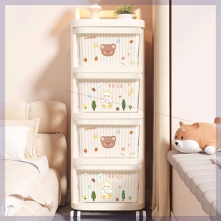 乙木品川可移动零食收纳推车置物架婴儿用品收纳柜家用抽屉式多层