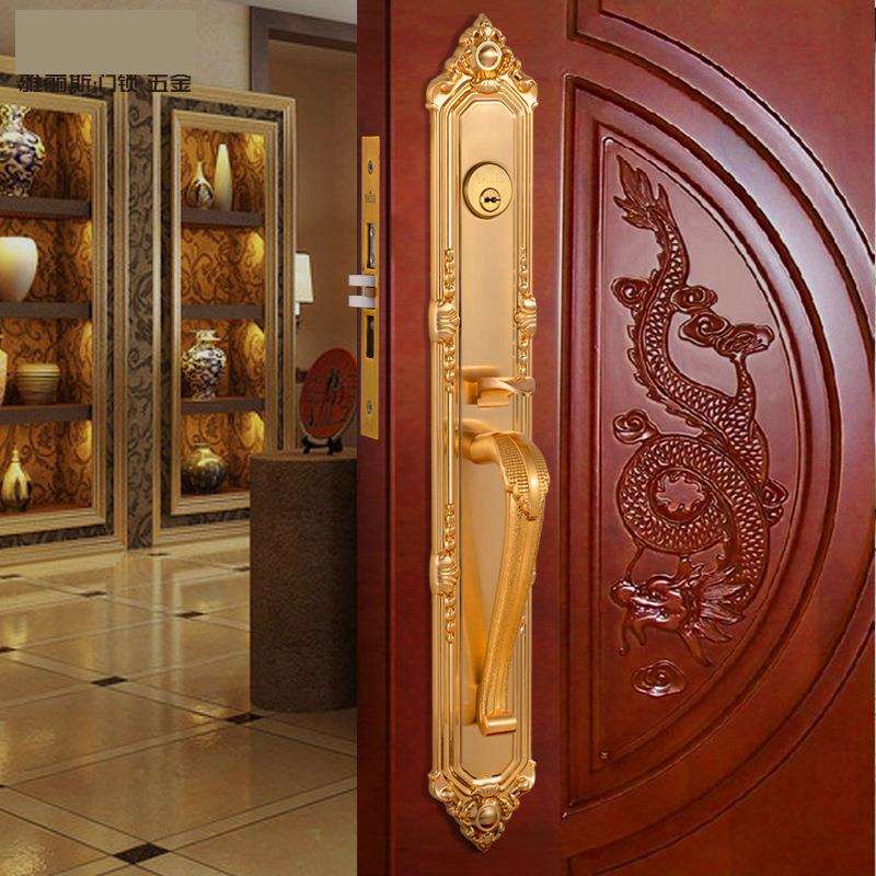 别墅门锁GH9050防盗木门别墅双开机械门锁