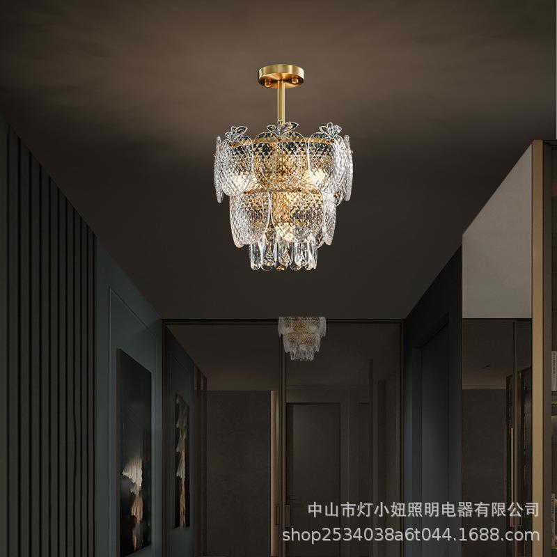 2021新款全铜玻璃灯罩吊灯客厅灯餐吊灯卧室灯餐厅灯
