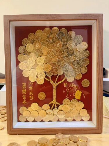 发财树手工diy招财摆件八方来财