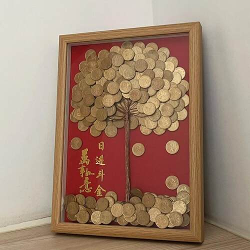发财树手工diy装饰画礼物材料包
