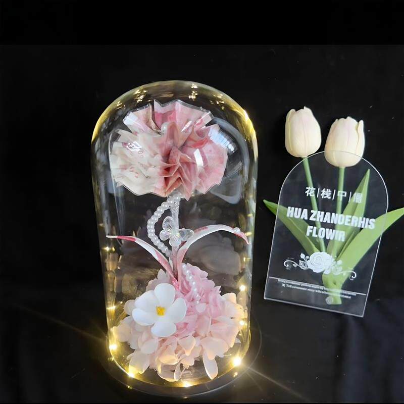 有钱花灯罩摆件母亲节礼物康乃馨diy手工材料包创意礼物送妈妈