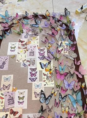 蝴蝶墙毛毡板免打孔客厅卧室墙面氛围感diy装饰高级摆件首饰收纳