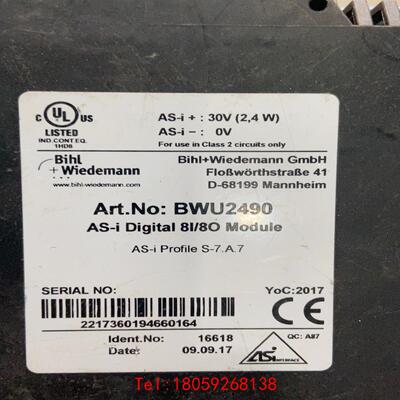 【非标价】Bihl+Wiedemann必威模块BWU2490.BwU2