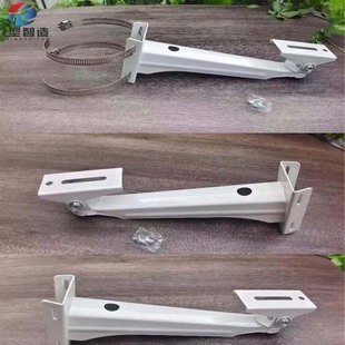 抱箍监控鸭嘴支架 电线杆立杆抱柱支架 墙角路灯钢铁一体化支架